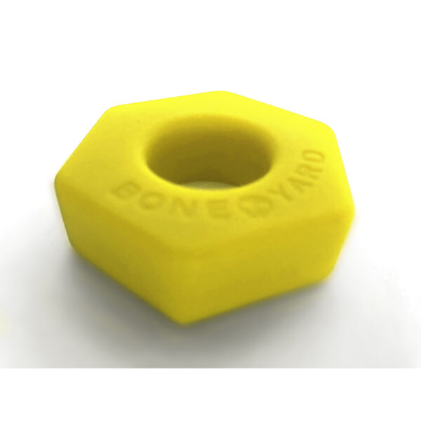 666987003542 2 Bust A Nut Cock Ring Yellow