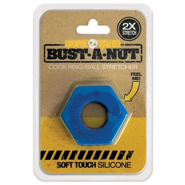 666987003566 Bust A Nut Cock Ring Blue