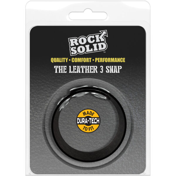 6768903845305 Rock Solid Leather 3 Snap Black