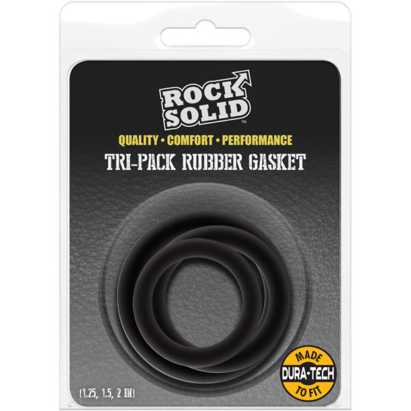 6768903845800 Rock Solid Tri-Pack Rubber Gasket Black