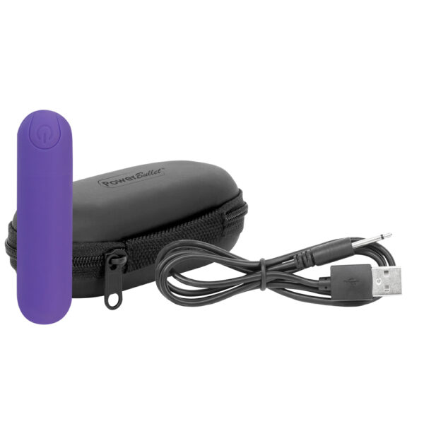 677613571533 2 Powerbullet Essential 3'' Bullet With Case 9 Function Purple