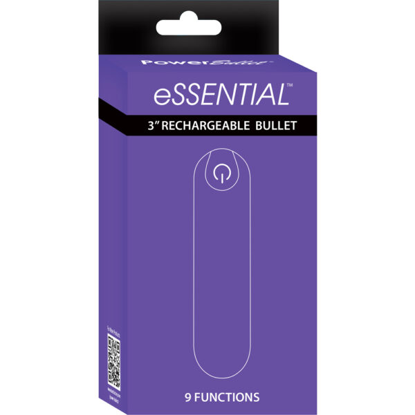 677613571533 Powerbullet Essential 3'' Bullet With Case 9 Function Purple