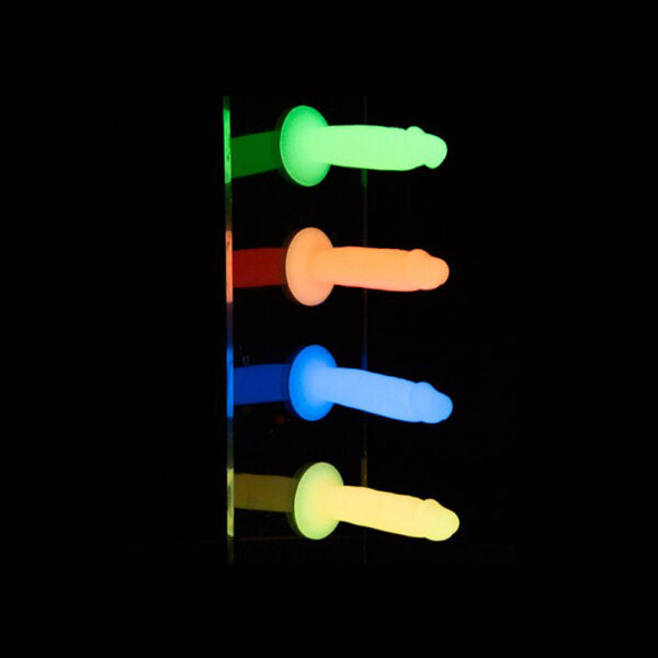 677613870667 3 Addiction Silly Willy 3.5" Mini Dongs Glow In The Dark 12Ct Display