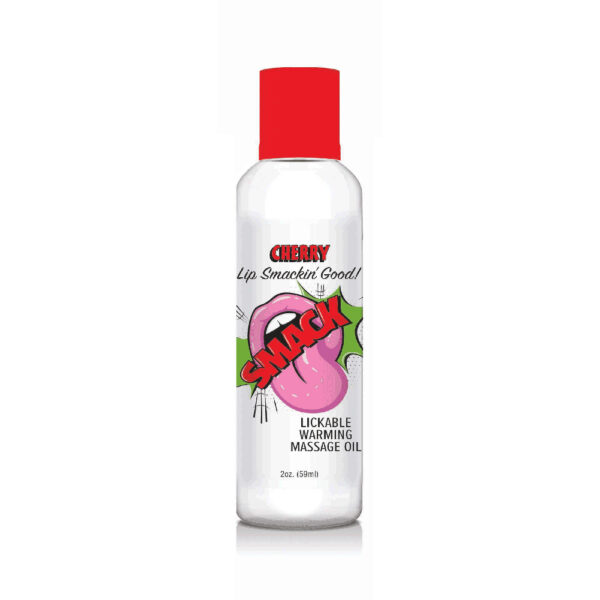 685634111454 Smack Lickable Massage Oil Cherry 2 oz.