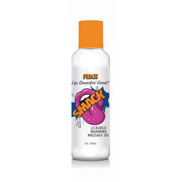 685634111478 Smack Lickable Massage Oil Peach 2 oz.