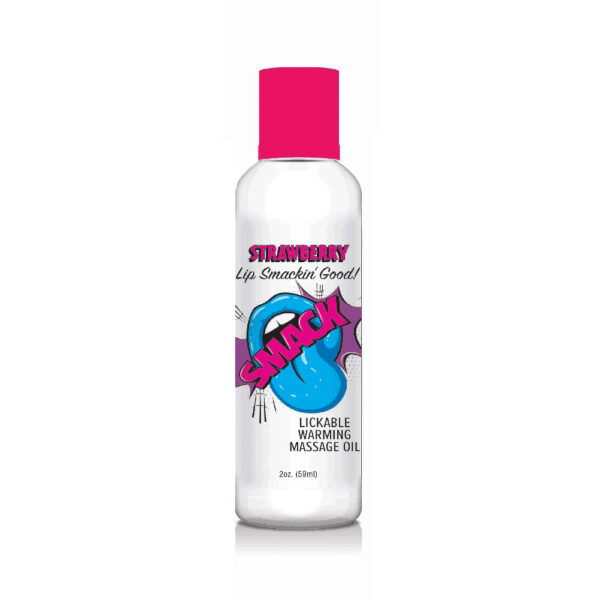 685634111485 Smack Lickable Massage Oil Strawberry 2 oz.