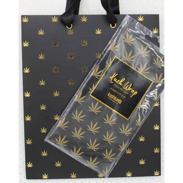 706547505090 Gold/Black Gift Wrap Set