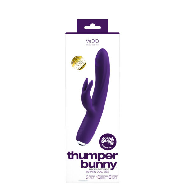 716053727985 Thumper Bunny Rechargeable Dual Vibe Deep Purple