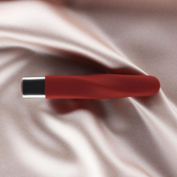 716715771431 Layla 10 Modes Silicone Twist Bullet Vibrator Red