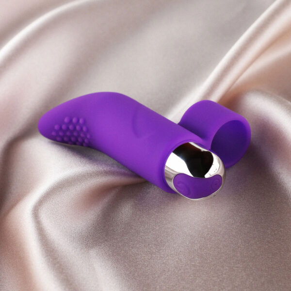 716715771486 2 Brook 10 Modes Bullet Vibrator With Finger Accessorie Purple