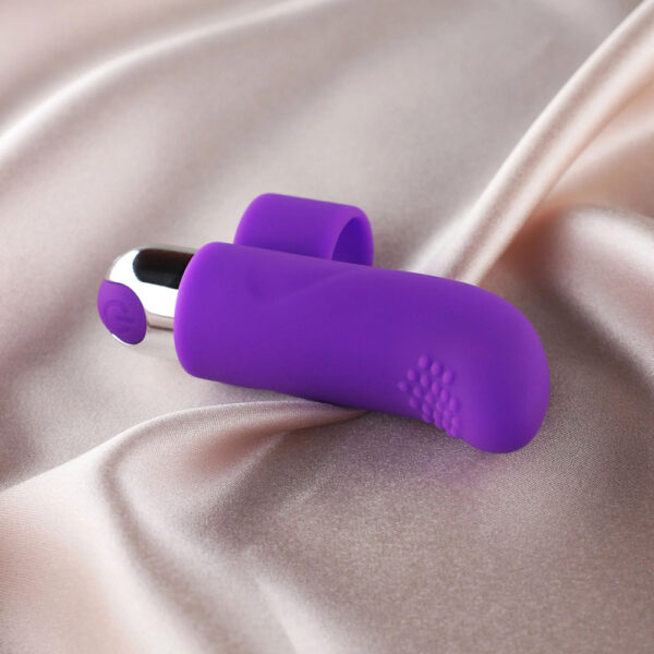 716715771486 3 Brook 10 Modes Bullet Vibrator With Finger Accessorie Purple