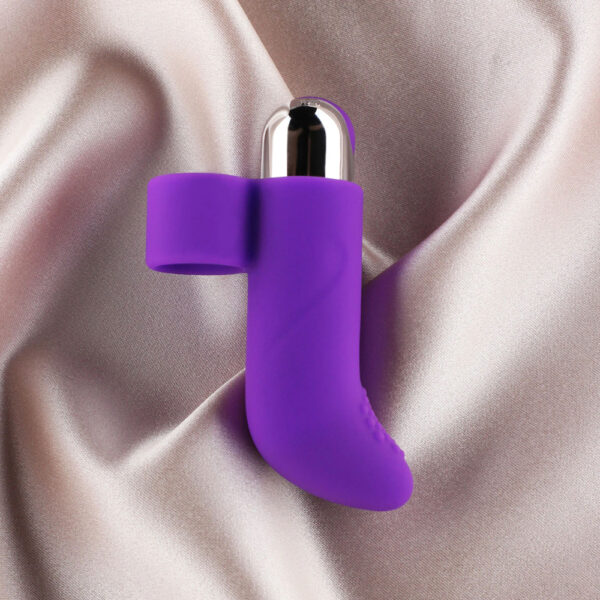 716715771486 Brook 10 Modes Bullet Vibrator With Finger Accessorie Purple