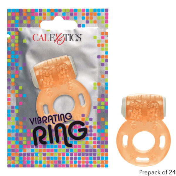 716770097675 Foil Pack Vibrating Ring Orange 24 Pack