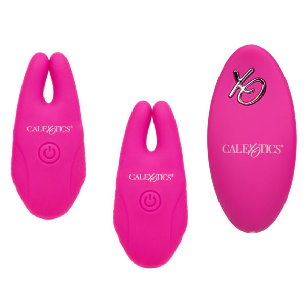 716770099174 2 Silicone Remote Nipple Clamps Pink