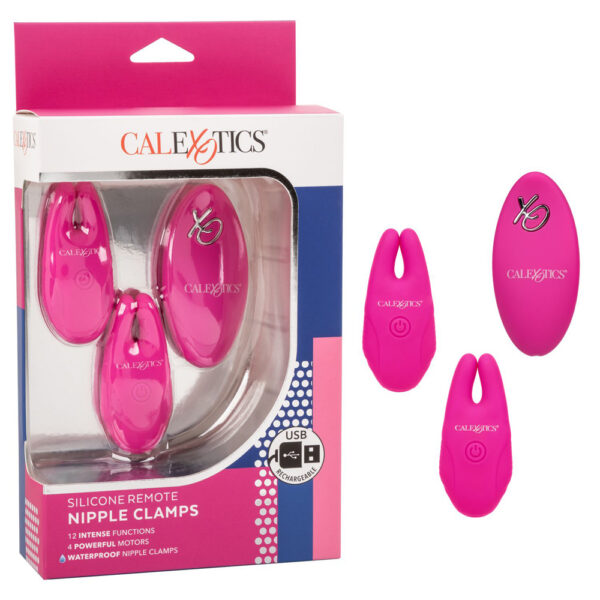 716770099174 Silicone Remote Nipple Clamps Pink