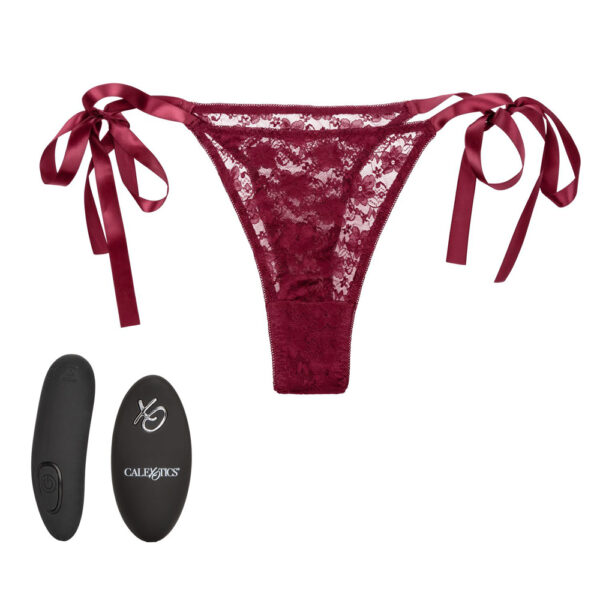 716770099211 2 Remote Control Lace Thong Set Burgundy