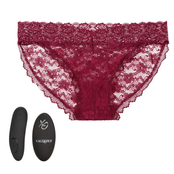 716770099235 2 Remote Control Lace Panty Set L/Xl Burgundy