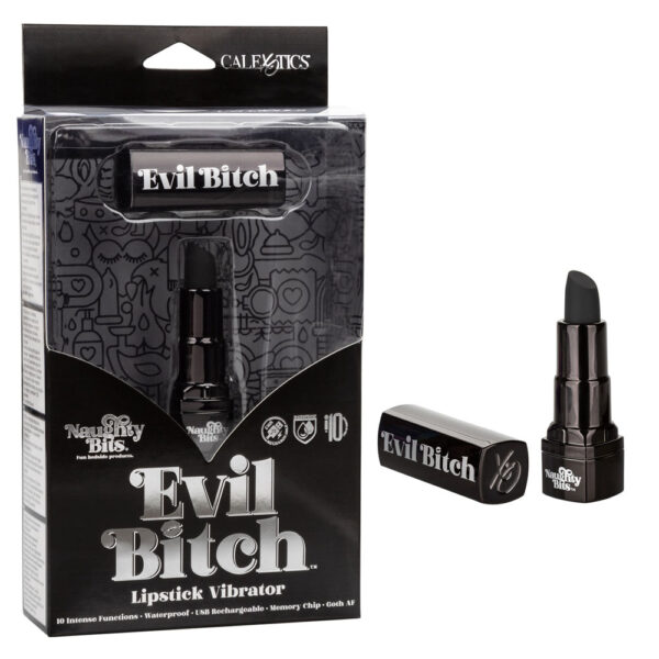 716770101266 Naughty Bits Evil Bitch Lipstick Vibrator