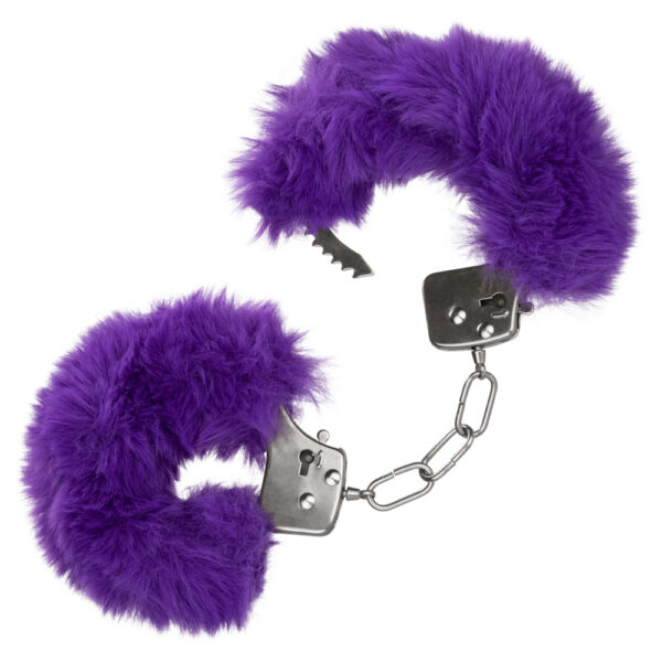 716770102683 2 Ultra Fluffy Furry Cuffs Purple