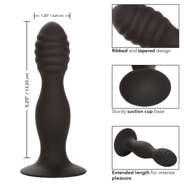 716770102775 3 Silicone Ribbed Anal Stud