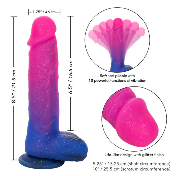 716770103918 3 Naughty Bits Ombre Hombre Xl Vibrating Dildo