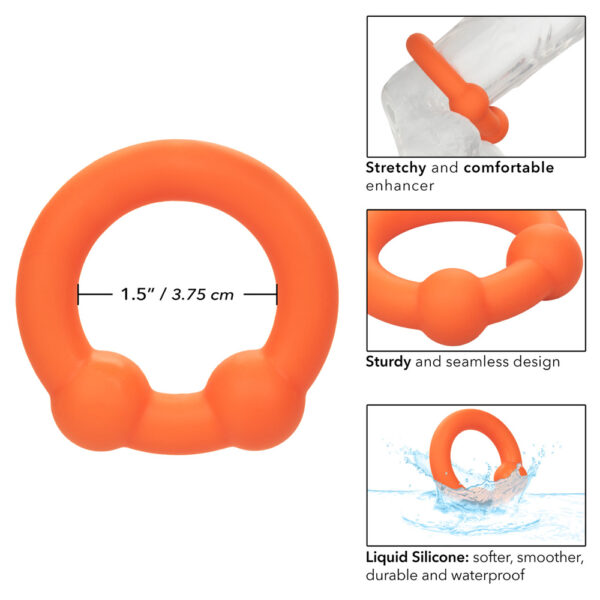 716770104205 3 Alpha Liquid Silicone Dual Ball Ring