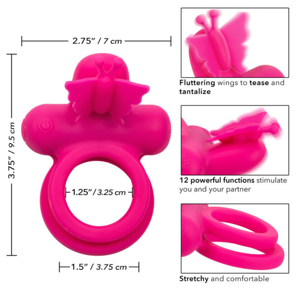 716770104434 3 Silicone Rechargeable Butterfly Dual Ring