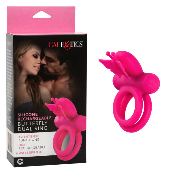 716770104434 Silicone Rechargeable Butterfly Dual Ring