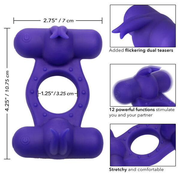 716770104441 3 Silicone Rechargeable Triple Orgasm Enhancer