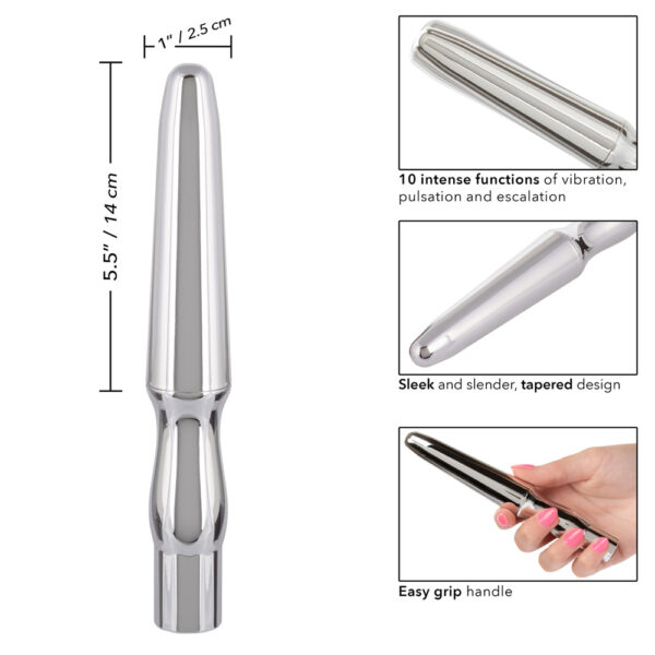716770106216 3 Rechargeable Anal Probe Silver