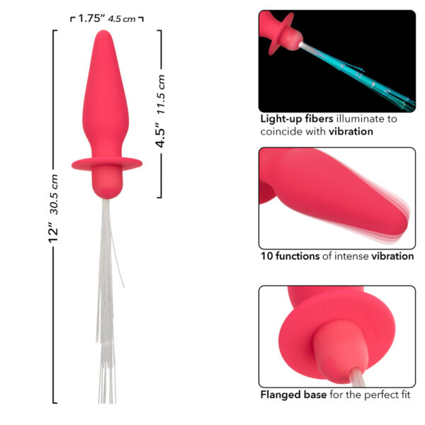 716770109439 3 Southern Lights Vibrating Light Up Anal Probe Pink