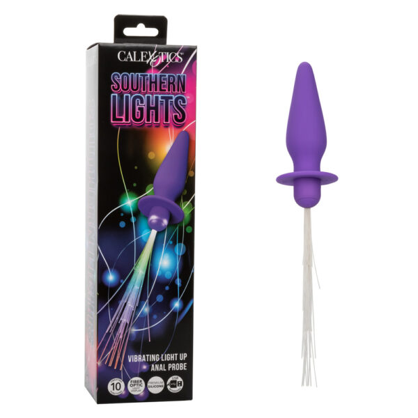 716770109446 Southern Lights Vibrating Light Up Anal Probe Purple