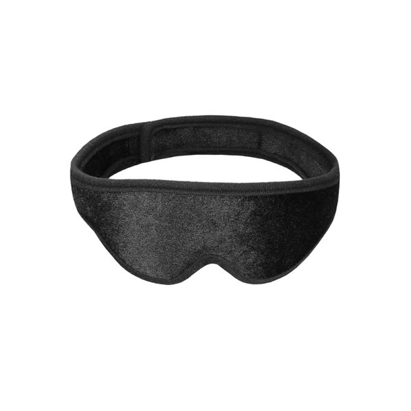 7423522458402 2 Ouch! Velvet & Velcro Adjustable Eye Mask Black