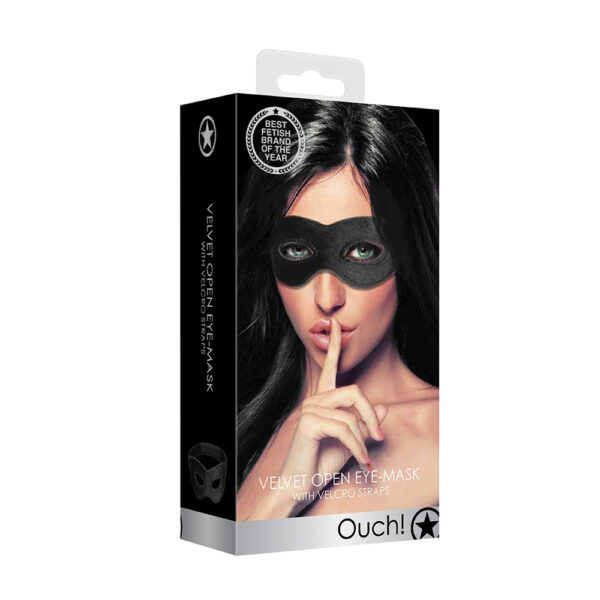 7423522458426 Ouch! Velvet & Velcro Adjustable Open Eye Mask
