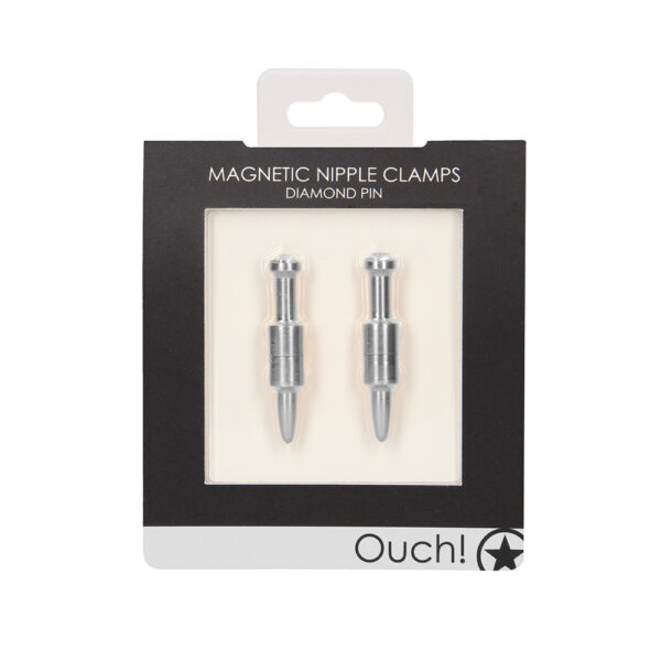 7423522461457 Magnetic Nipple Clamps Diamond Pin Silver