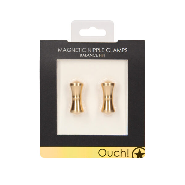 7423522462430 Ouch! Magnetic Nipple Clamps Balance Pin Gold