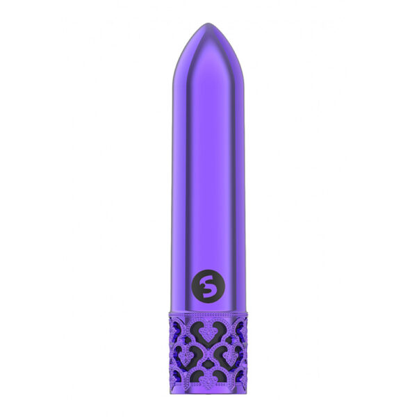 7423522522509 2 Royal Gems Glitz Rechargeable Abs Bullet Purple