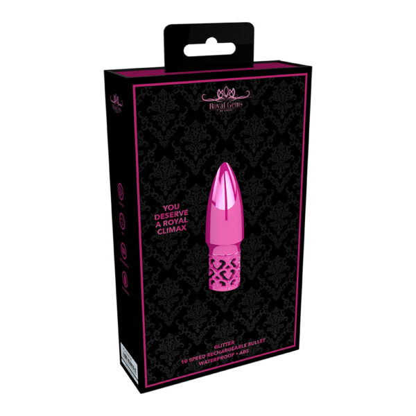 7423522522561 Royal Gems Glitter Rechargeable Abs Bullet Pink