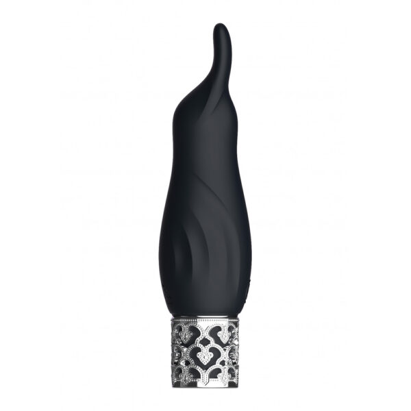 7423522523575 3 Royal Gems Sparkle Rechargeable Silicone Bullet Black