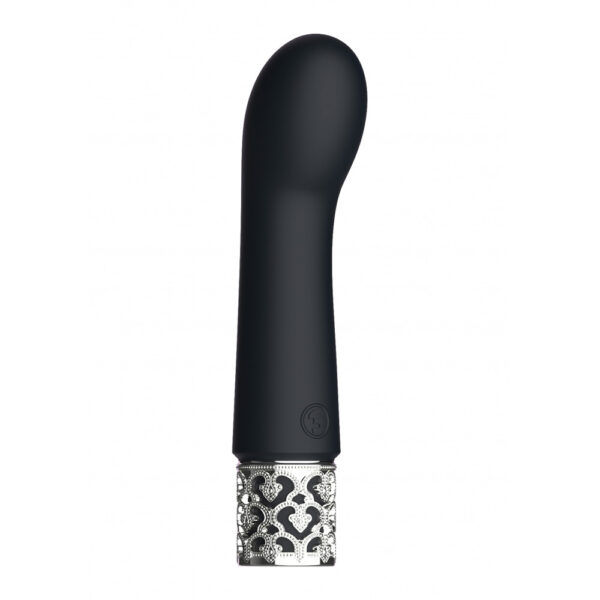 7423522524527 2 Royal Gems Bijou Rechargeable Silicone Bullet Black