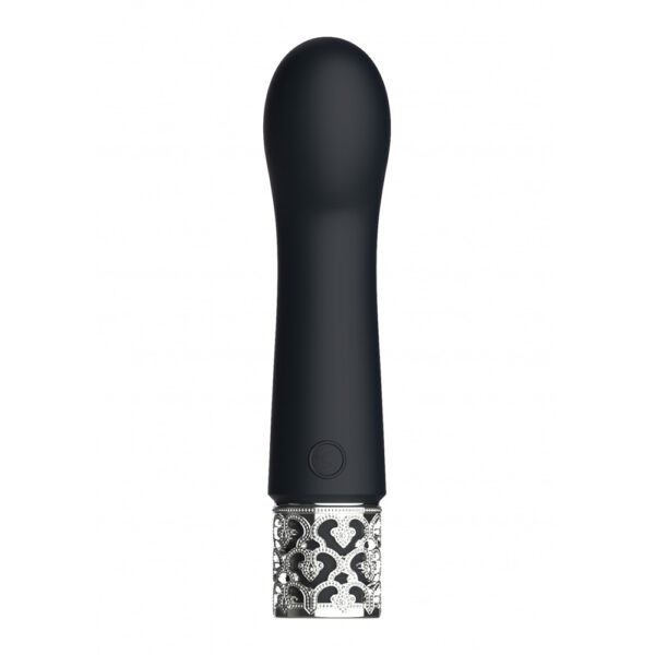 7423522524527 3 Royal Gems Bijou Rechargeable Silicone Bullet Black