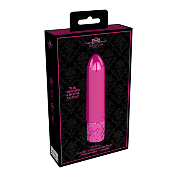 7423522529539 Royal Gems Imperial Rechargeable Silicone Bullet Pink