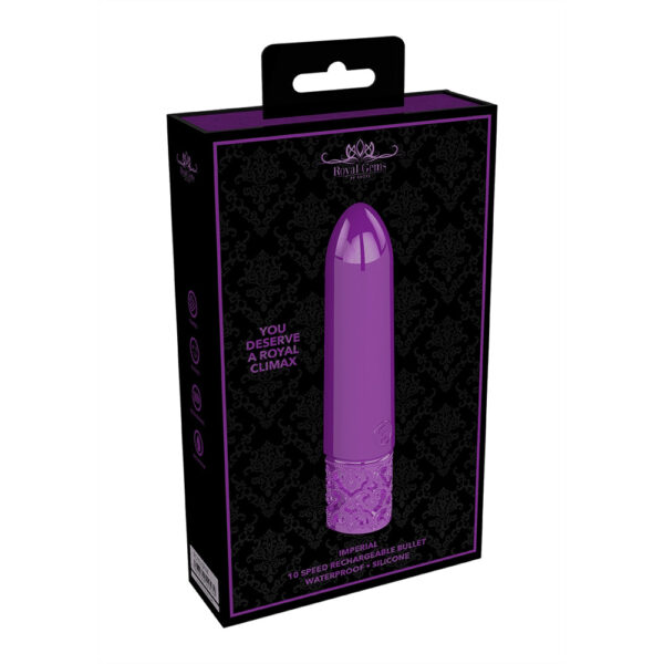 7423522529546 Royal Gems Imperial Rechargeable Silicone Bullet Purple