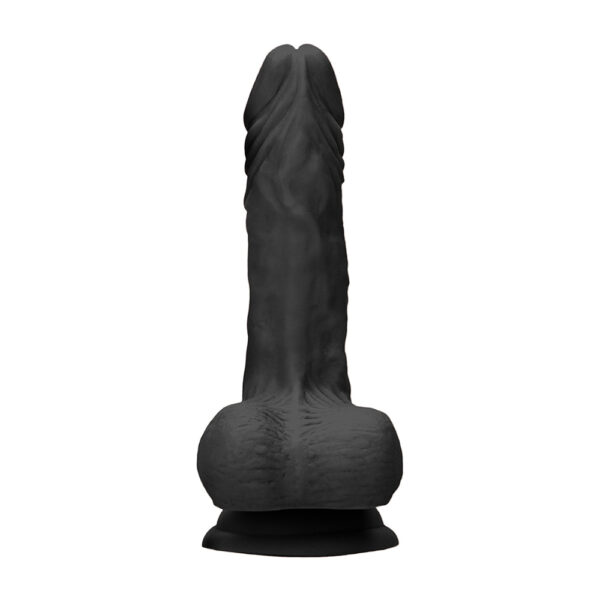 7423522547502 3 Realrock Dong With Testicles 7" Black