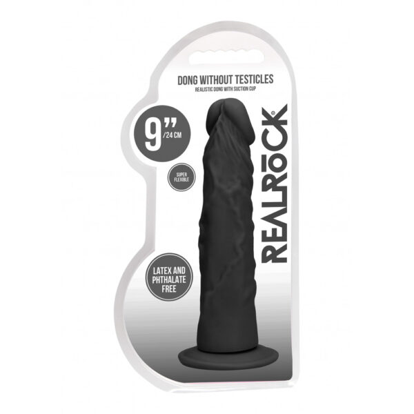 7423522548592 Realrock Dong Without Testicles 9" Black