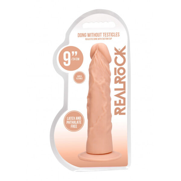 7423522549506 Realrock Dong Without Testicles 9" Flesh