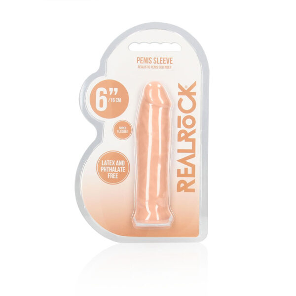 7423522550557 Realrock Penis Sleeve 6" Flesh