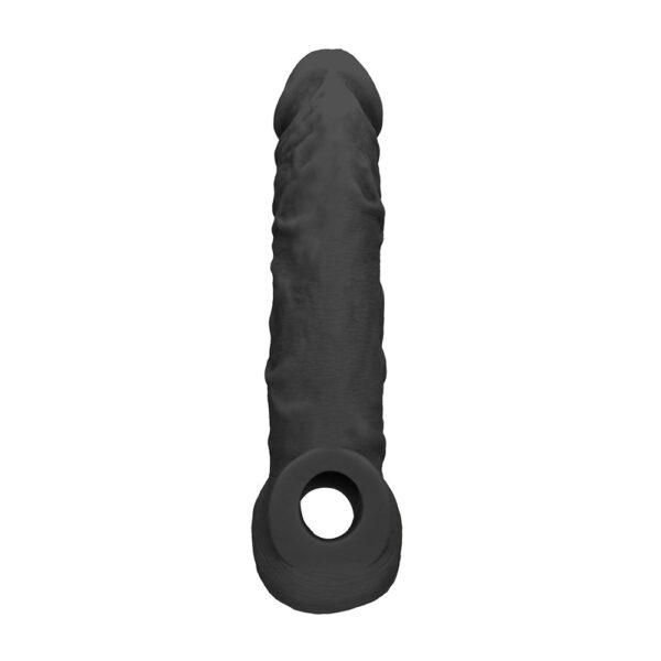 7423522550571 3 Realrock Penis Sleeve 8" Black