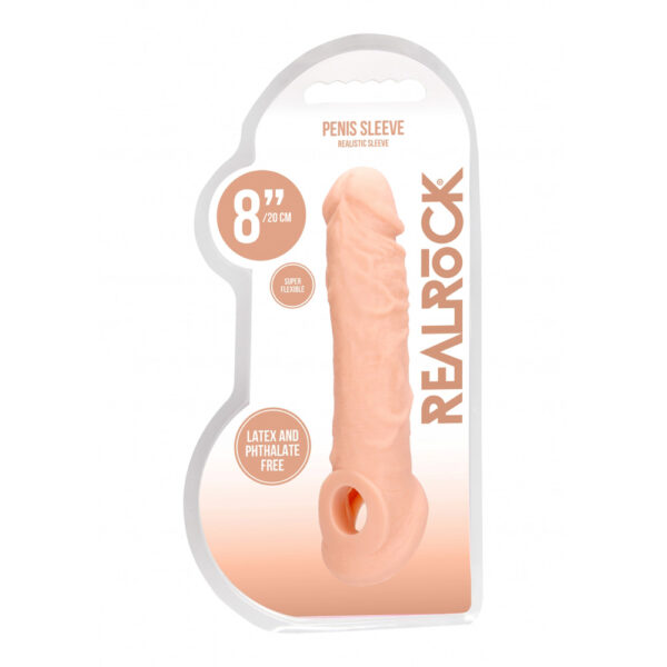 7423522550588 Realrock Penis Sleeve 8" Flesh