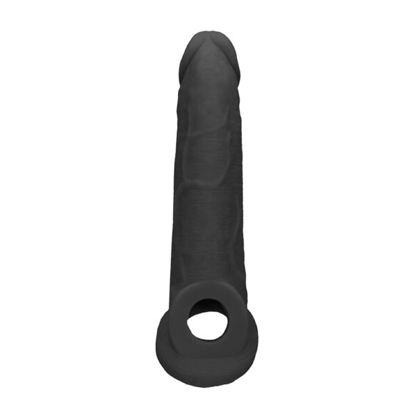 7423522551509 3 Realrock Penis Sleeve 9" Black